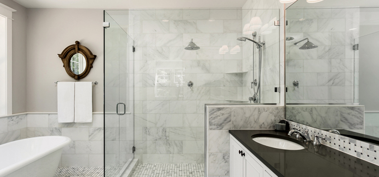 bathroom shower door installation in Carmichael