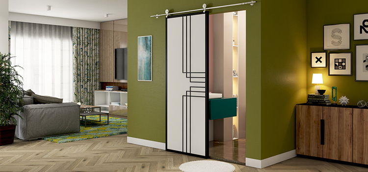 sliding bathroom door installation in Carmichael